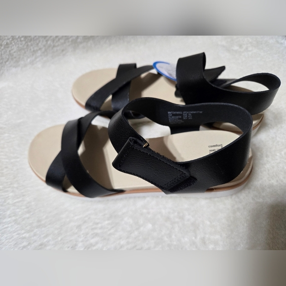 Time & Tru Women's Tan Black Comfort Summer Sandals NWT Size: 9 1/2 - Picture 8 of 9